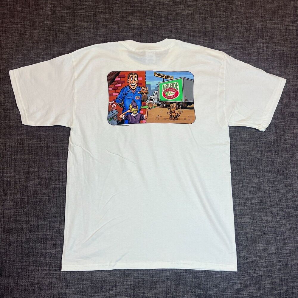 Vintage 2005 Graphic Tee Raunchy Adult Humor Truck Stop Cartoon Sz L Funny